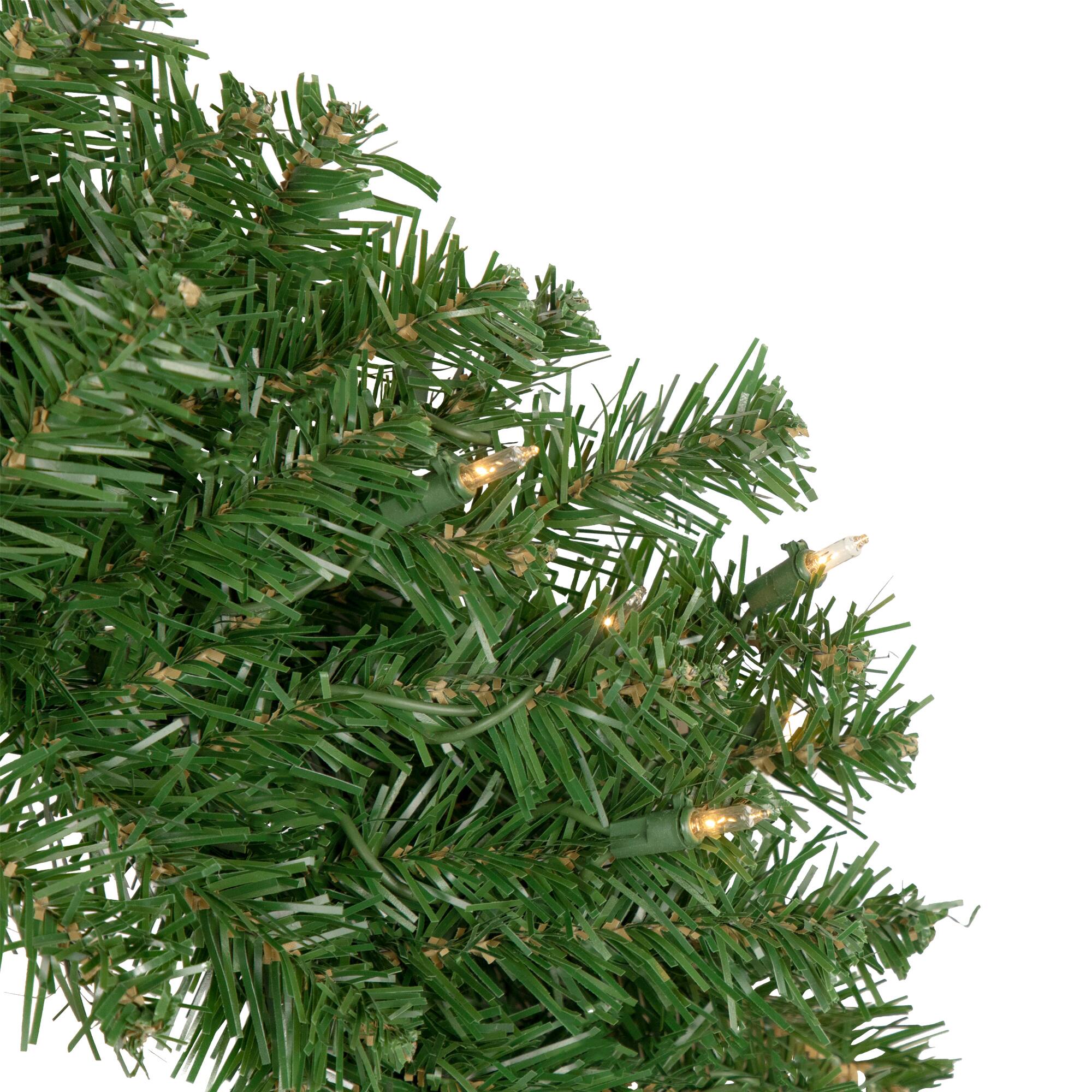 5-Piece Pre-Lit Wolcott Spruce Artificial Christmas Entryway Set, Clear Lights